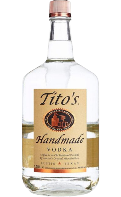 Tito's Vodka 1L Hand Cut Upcycled Liquor Bottle Candle - Scent - Citro –  Pawsitively Lit