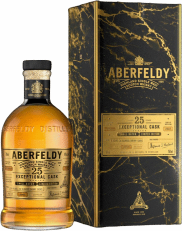 ABERFELDY SCOTCH SINGLE MALT SMALL BATCH FINISHED IN OLORSO SHERRY CASK LIMITED EDITION HIGHLAND 25YR 750ML