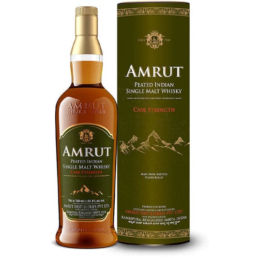 AMRUT WHISKEY SINGLE MALT PEATED CASK STRENGTH INDIA 750ML