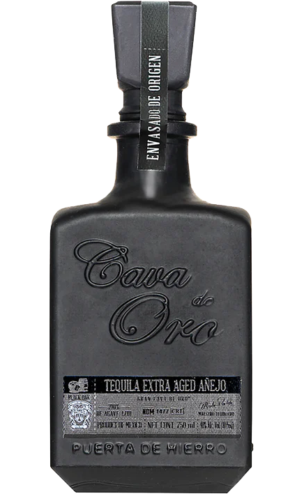 CAVA DE ORO TEQUILA EXTRA AGED ANEJO BLACK BOTTLE 750ML