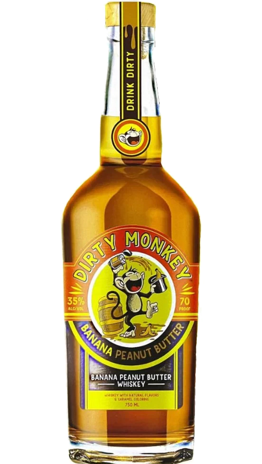 DIRTY MONKEY WHISKEY BANANA PEANUT BUTTER TENNESSEE 750ML