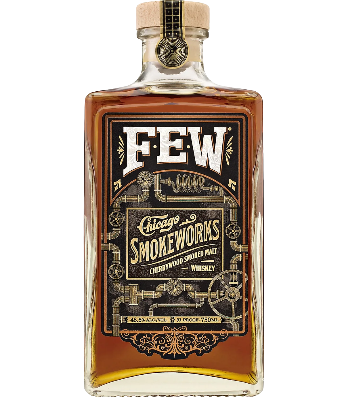 FEW SMOKEWORKS WHISKEY CHERRYWOOD SMOKED MALT ILLINOIS 750ML