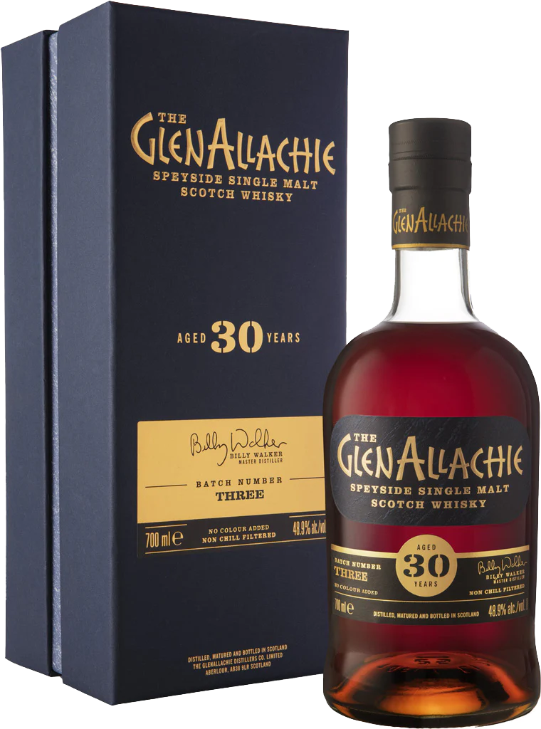 GLENALLACHIE SCOTCH SINGLE MALT SPEYSIDE BATCH 3 30YR 750ML