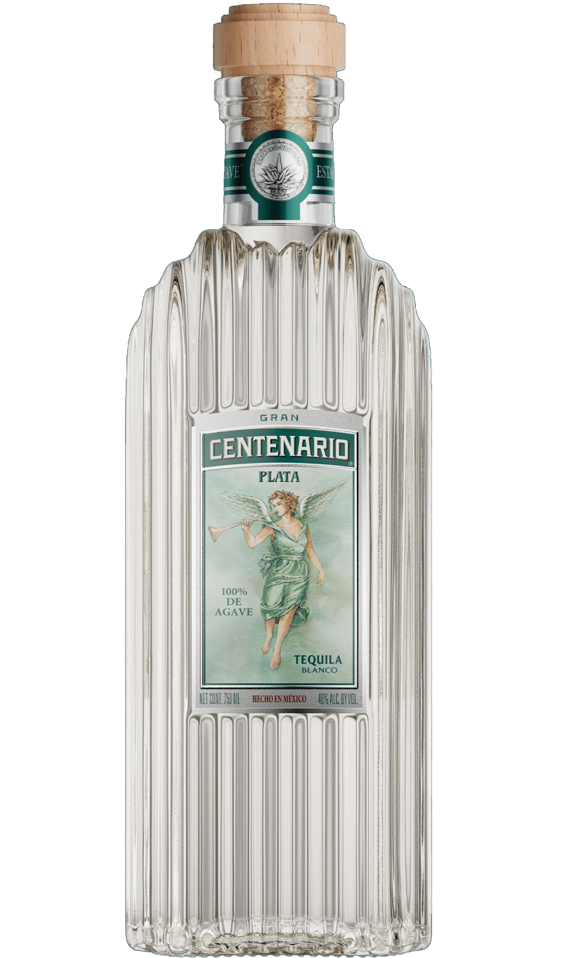 Gran Centenario Tequila Plata, 1.75L, featuring a crystal-clear liquid with elegant labeling and traditional Mexican design. Highlighting its premium quality, made from 100% blue agave, perfect for cocktails or sipping.