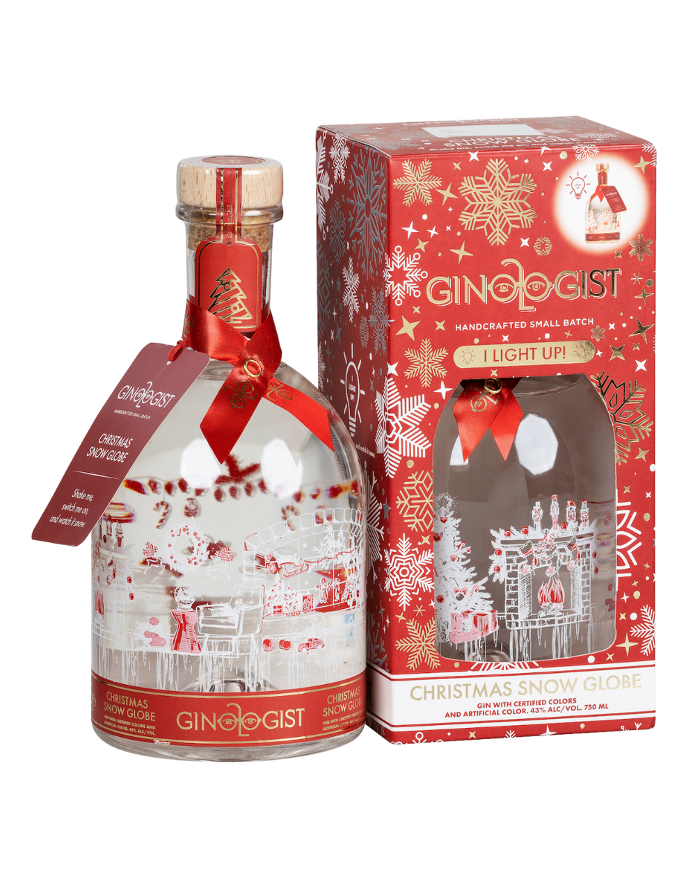 GINOLOGIST GIN CHRISTMAS SNOWGLOBE SOUTH FACTOR 750ML