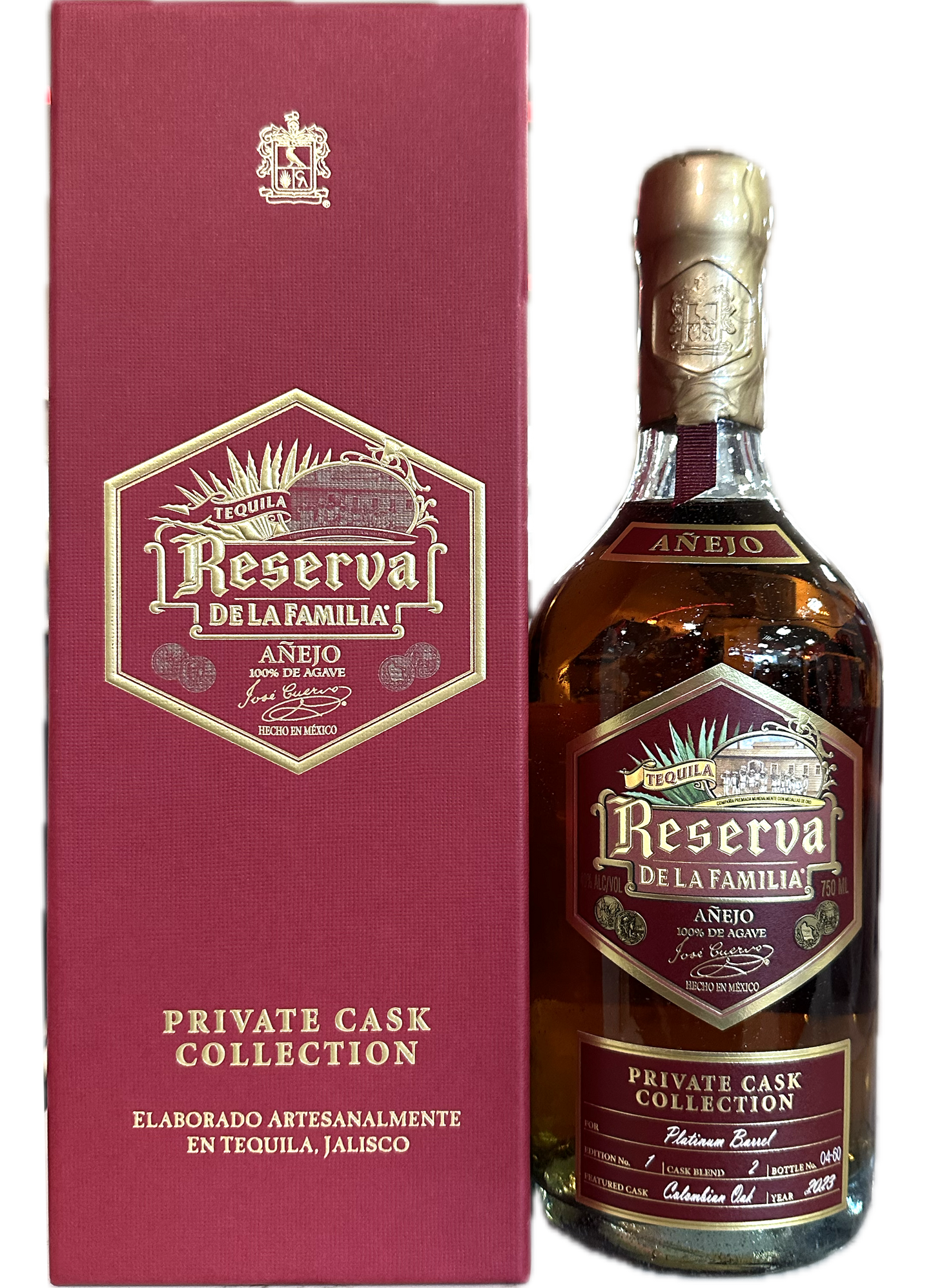 JOSE CUERVO TEQUILA ANEJO RESERVA DE LA FAMILIA PRIVATE PLATINUM BARREL SELECTION 750ML