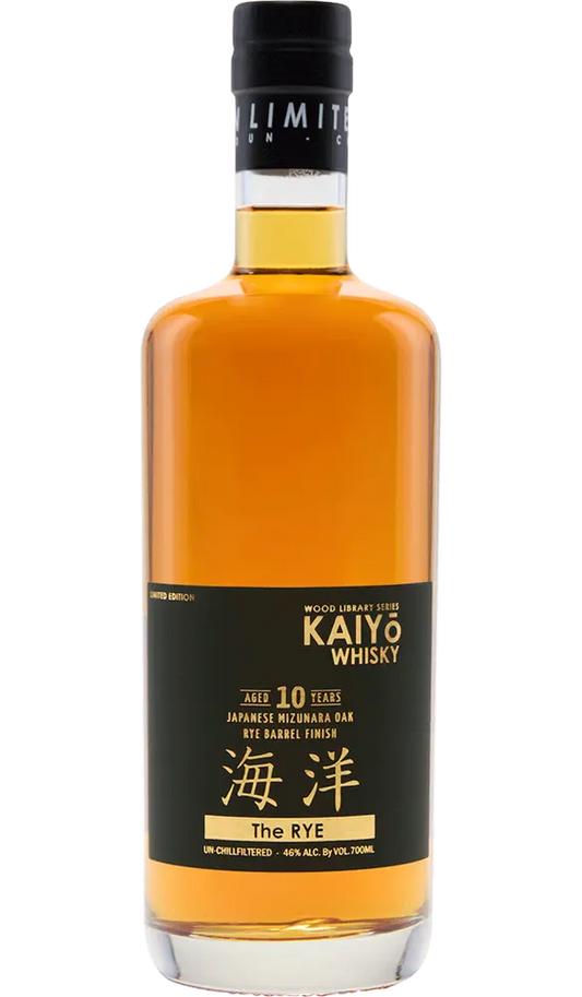 KAIYO WHISKEY THE RYE LIMITED WOOD LIBRARY SERIES RYE BARREL FINISH JAPAN 10YR 700ML