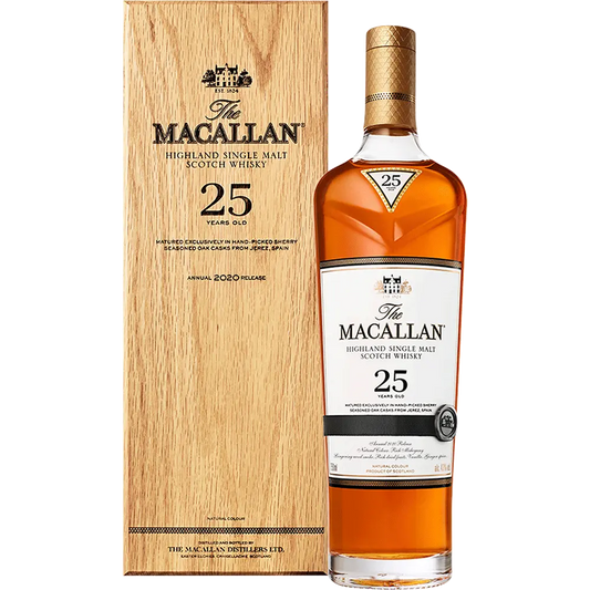 MACALLAN SCOTCH SINGLE MALT SHERRY CASK 86PF 25YR 750ML