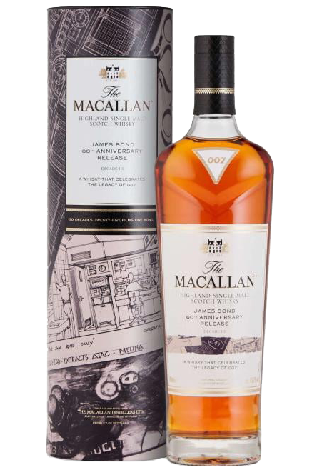 MACALLAN JAMES BOND SCOTCH SINGLE MALT 60TH ANNIVERSARY DECADE 3 EDITION 700ML