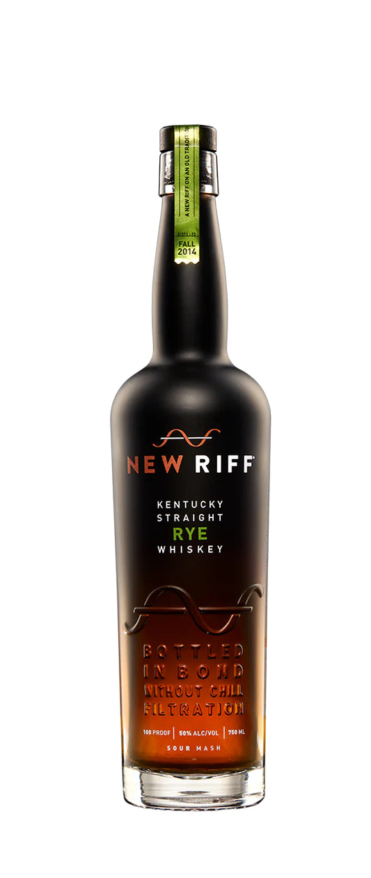 NEW RIFF WHISKEY STRAIGHT RYE SOUR MASH BOTTLED IN BOND KENTUCKY 750ML