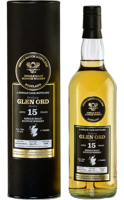 SMALL BATCH BOTTLERS SCOTCH SINGLE MALT SINGLE CASK DISTLLED AT GLEN ORD 15YR 700ML