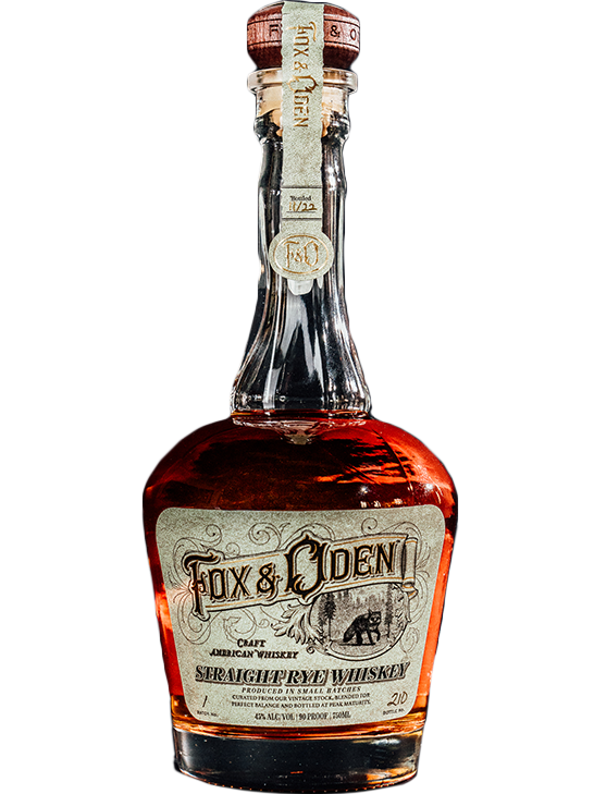 FOX & ODEN WHISKEY STRAIGHT RYE SMALL BATCH MICHIGAN 750ML