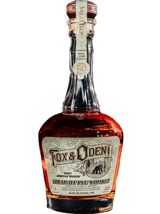 FOX & ODEN WHISKEY STRAIGHT RYE SMALL BATCH MICHIGAN 750ML