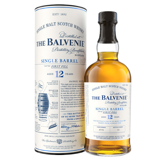 BALVENIE SCOTCH SINGLE BARREL SINGLE MALT 12YR 750ML