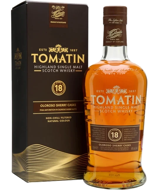 TOMATIN SCOTCH SINGLE MALT OLOROSO SHERRY CASK 18YR 92PF 750ML