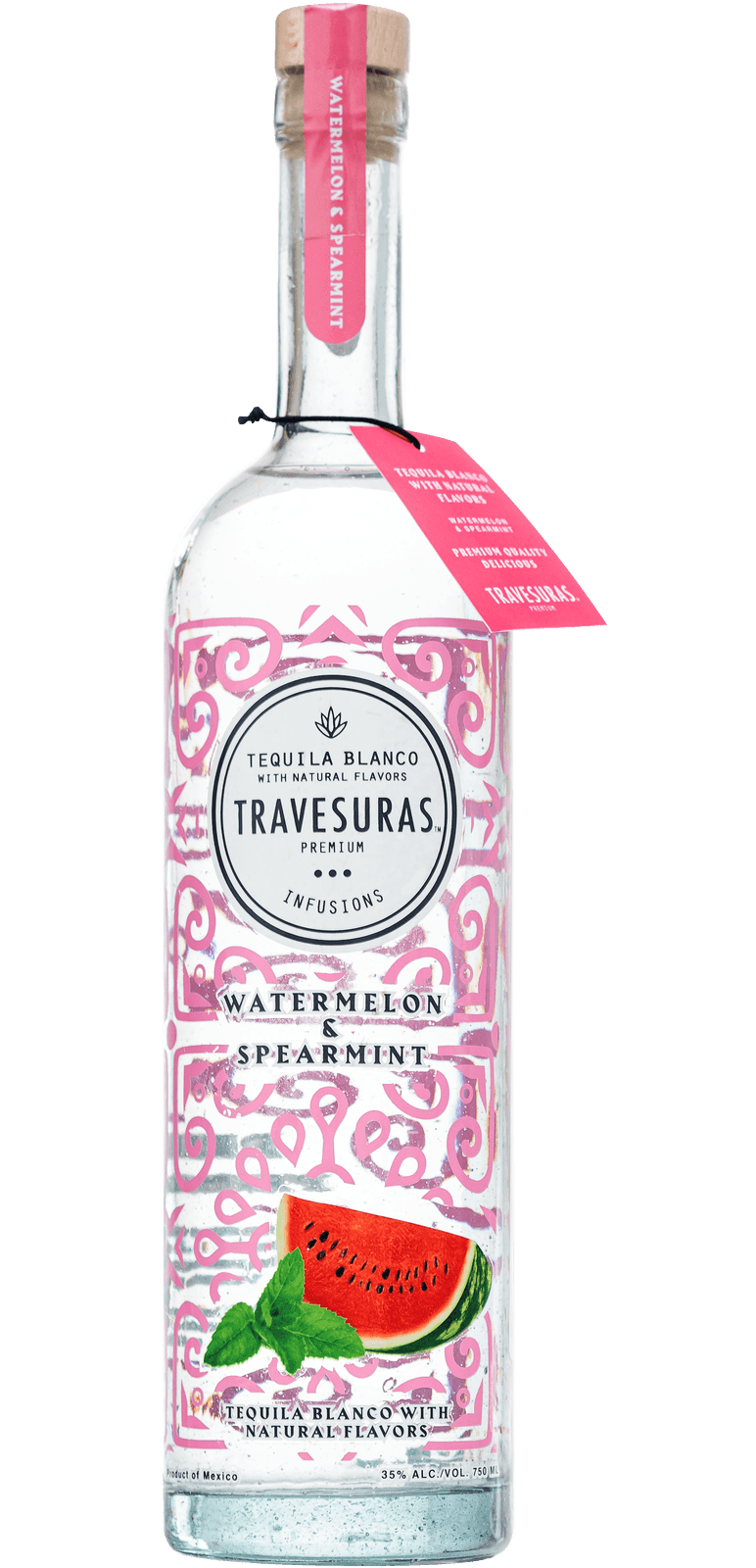 TRAVESURAS TEQUILA BLANCO WATERMELON SPEARMINT INFUSED 750ML