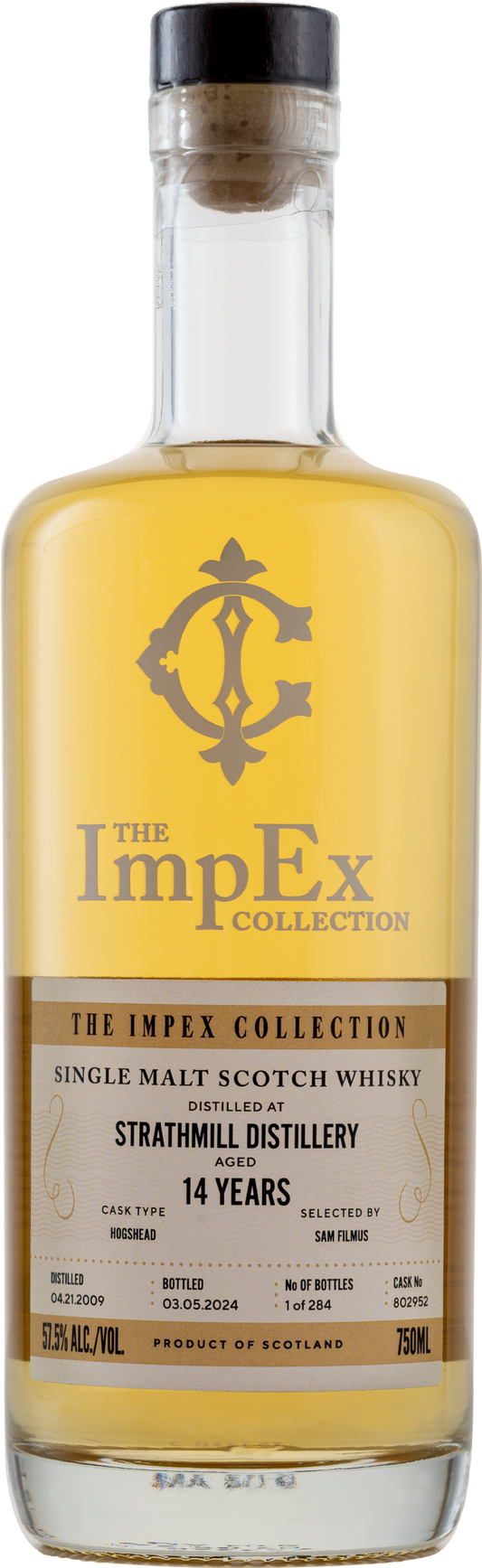 THE IMPEX COLLECTION SCOTCH SINGLE MALT STRAHMILL DISTILLERY 14YR 750ML