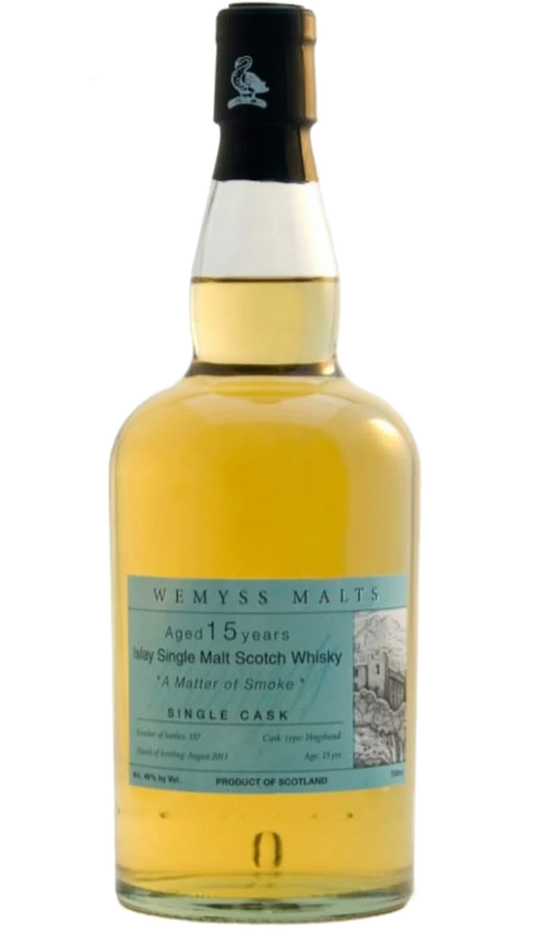 WEMYSS MALTS SCOTCH SINGLE MALT SINGLE CASK ISLAY A MATTER OF SMOKE 92PF 15YR 750ML