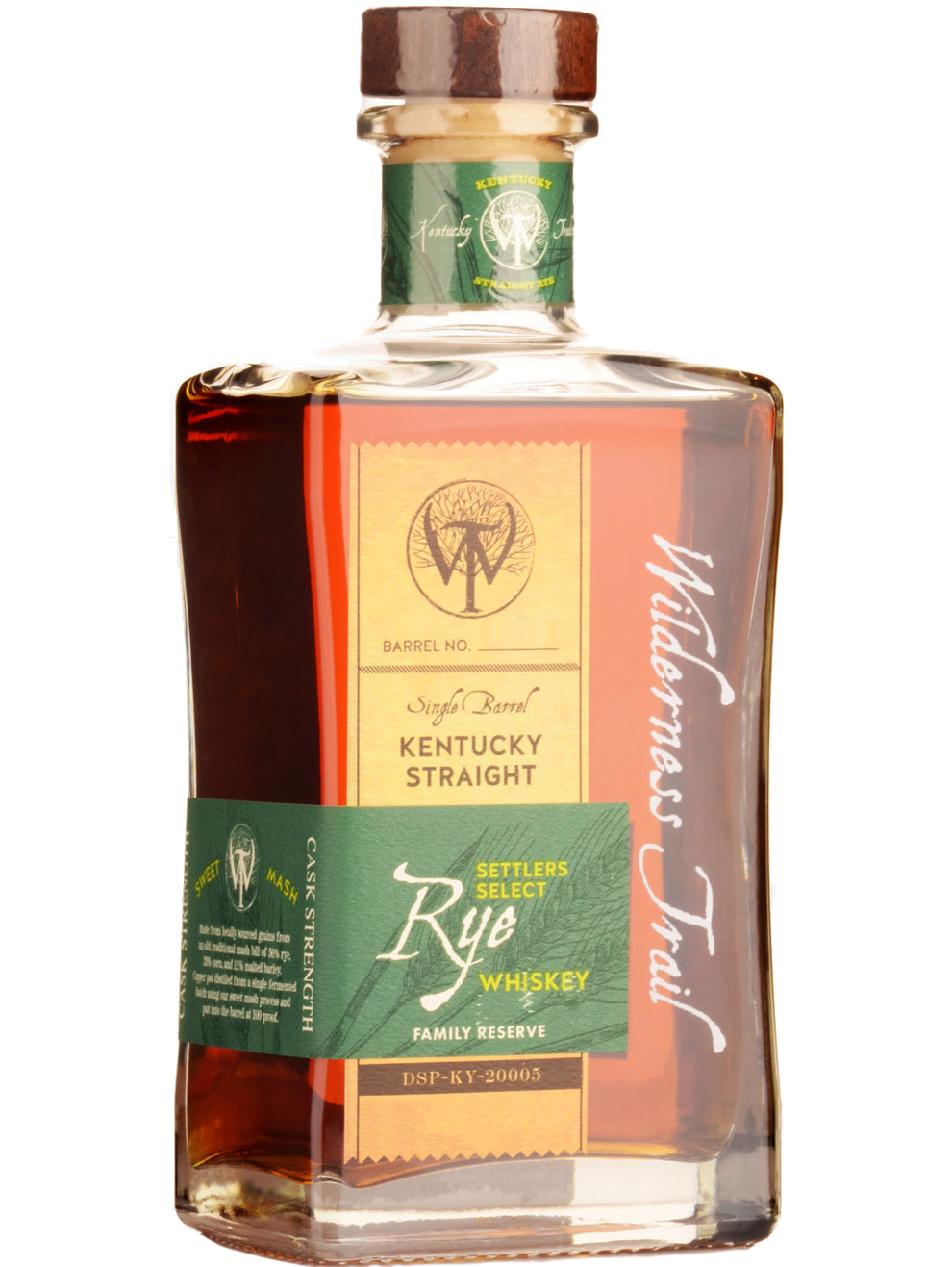 WILDERNESS TRAIL WHISKEY STRAIGHT RYE SINGLE BARREL CASK STRENGTH FAMILY RESERVE KENTUCKY 750ML