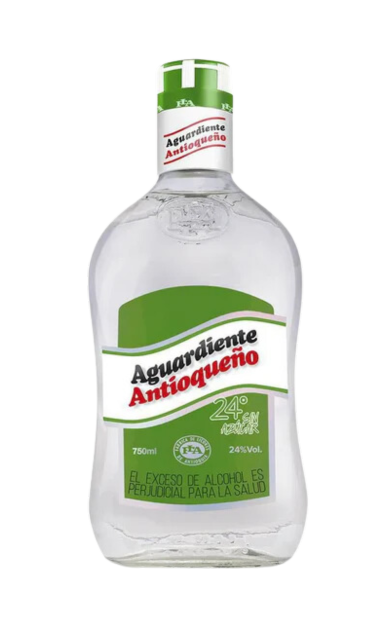 AGUARDIENTE ANTIOQUENO SPIRIT SIN AZUCAR GREEN CAP COLOMBIA 750ML