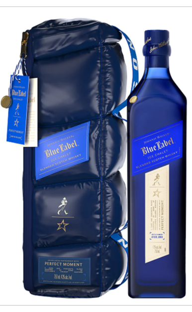 JOHNNIE WALKER SCOTCH BLENDED BLUE LABEL LIMITED ICE CHALET EDITION 750ML