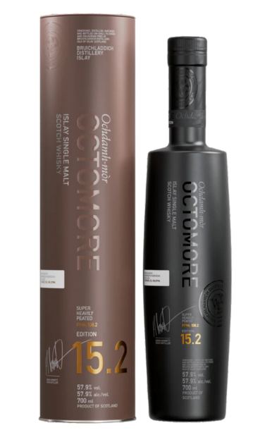 BRUICHLADDICH OCTOMORE SCOTCH SINGLE MALT ISLAY SUPER HEAVILY PEATED 108.2 PPM EDITION 15.2 750ML