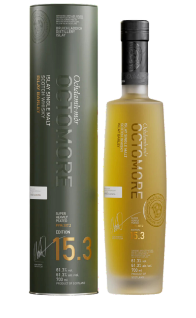 BRUICHLADDICH OCTOMORE SCOTCH SINGLE MALT ISLAY SUPER HEAVILY PEATED 307.2 PPM EDITION 15.3 750ML