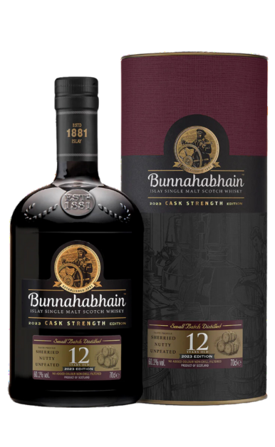 BUNNAHABHAIN SCOTCH SINGLE MALT SMALL BATCH CASK STRENGTH 2023 EDITION 12YR 750ML