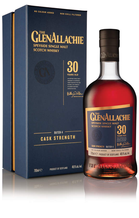 GLENALLACHIE SCOTCH SINGLE MALT CASK STRENGTH BATCH 4 30YR 700ML