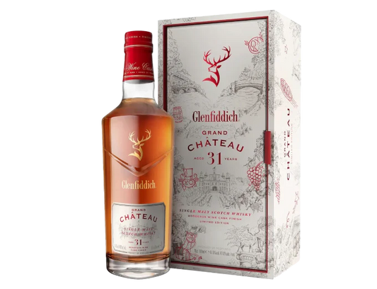 GLENFIDDICH SCOTCH GRAND CHATEAU SINGLE MALT BORDEAUX WINE CASK FINISH 31YR 750ML