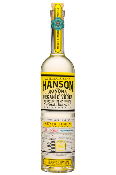 HANSON VODKA SONOMA MEYER LEMON FLAVORED ORGANIC ORIGINAL 750ML