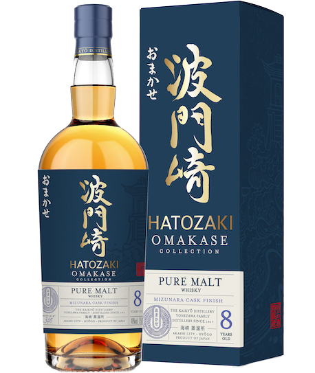 HATOZAKI WHISKY PURE MALT MIZUNARA CASK FINISH OMAKASE COLLECTION JAPAN 8YR 750ML