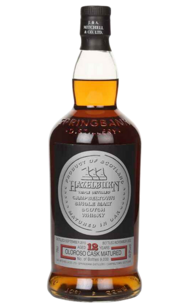 HAZELBURN SCOTCH SINGLE MALT OLOROSO CASK MATURED CAMPBELTOWN 12YR