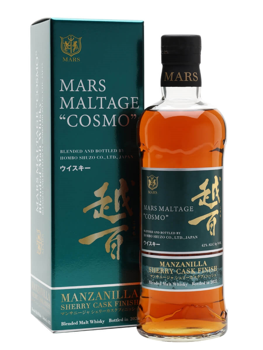 MARS MALTAGE COSMO WHISKY MANZANILLA SHERRY CASK FINISH 2021 JAPAN 84PF 700ML