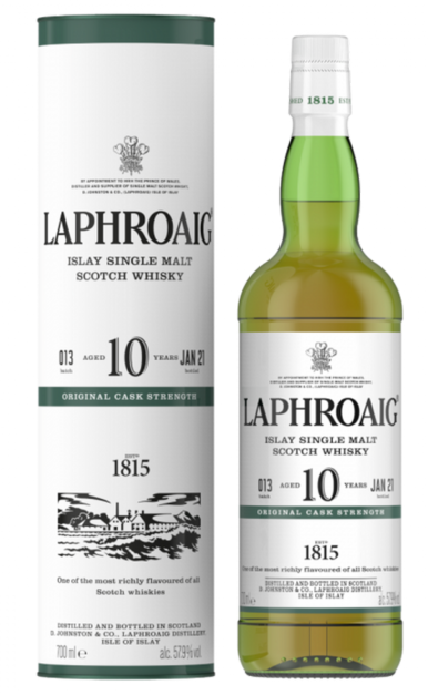 LAPHROAIG SCOTCH SINGLE MALT CASK STRENGTH BATCH 13 ISLAY 10YR 750ML - Remedy Liquor