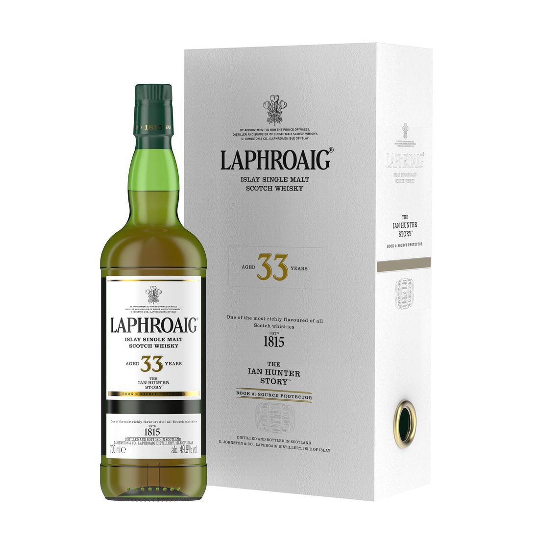 LAPHROAIG  SCOTCH SINGLE MALT THE IAN HUNTER STORY BOOK 3 ISLAY 33YR 750ML