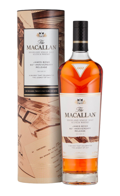 MACALLAN JAMES BOND SCOTCH SINGLE MALT 60TH ANNIVERSARY DECADE 4 EDITION 700ML