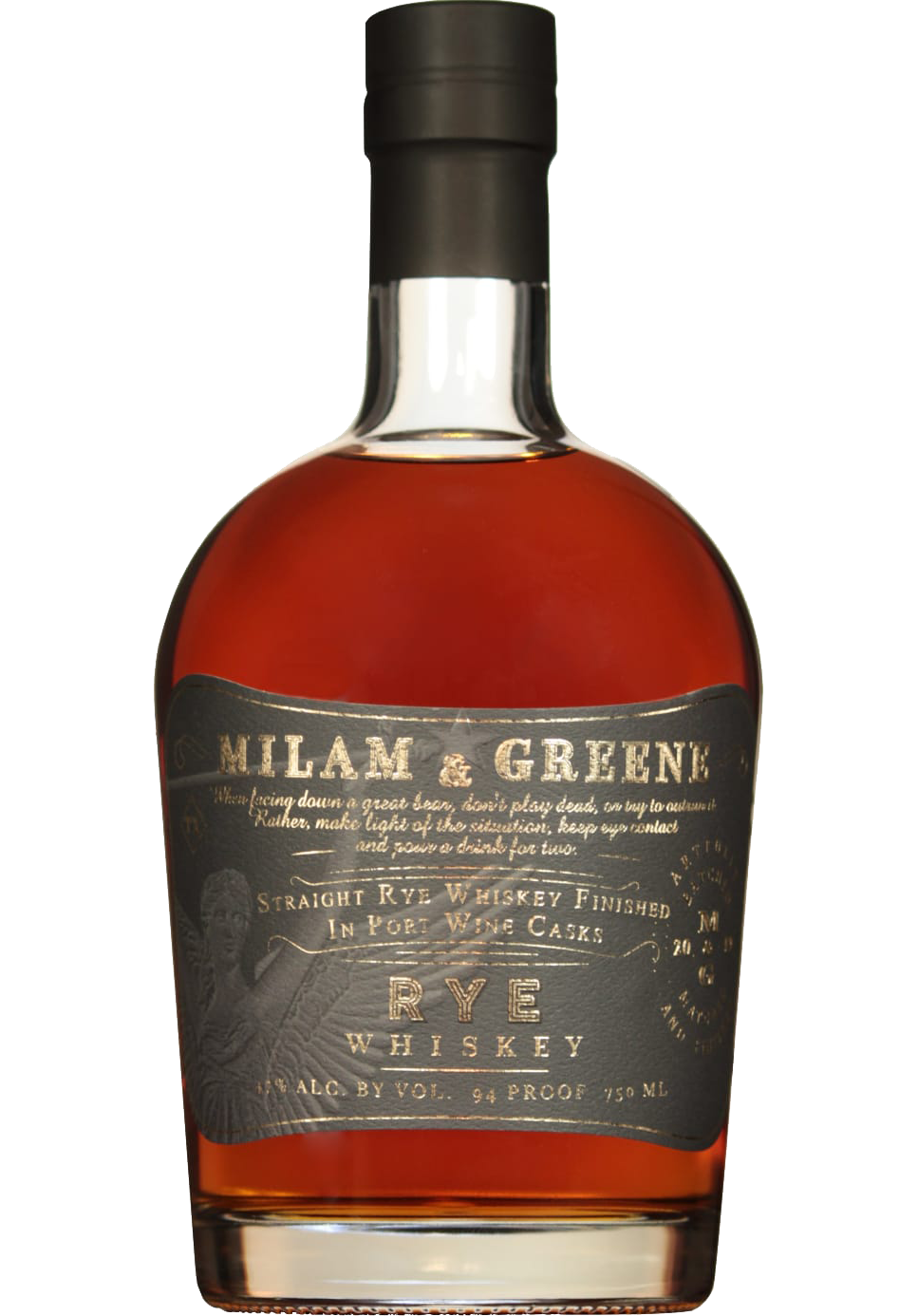 MILAM & GREENE WHISKEY RYE TEXAS 750ML