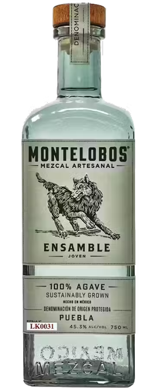 MONTELOBOS MEZCAL ARTESANAL ENSAMBLE JOVEN PUEBLA MEXICO 750ML