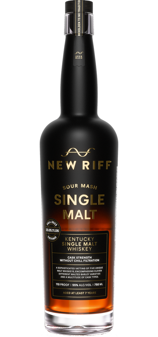 NEW RIFF WHISKEY SINGLE MALT SOUR MASH BARREL PROOF KENTUCKY 750ML