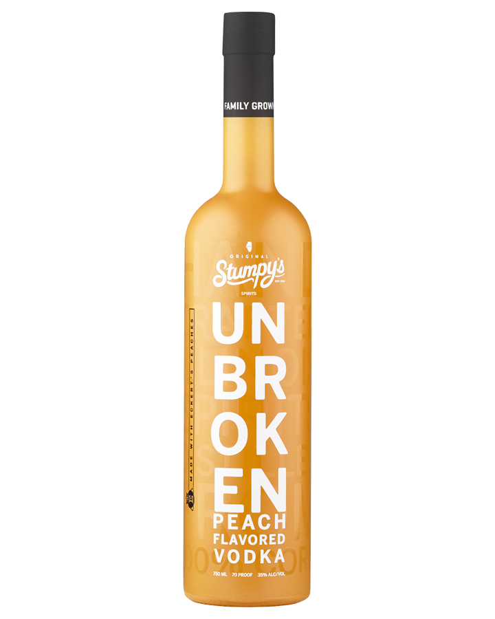 STUMPYS UNBROKEN VODKA PEACH FLAVORED DISTILLED FROM CORN ILLINOIS 750ML - Remedy Liquor