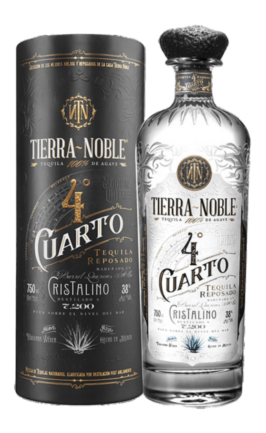 TIERRA NOBLE TEQUILA CUATRO 4 REPOSADO CRISTALINO 750ML