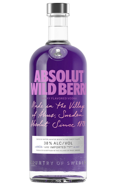 ABSOLUT VODKA WILD BERRI SWEDEN 750ML