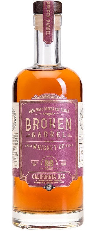 BROKEN BARREL WHISKEY CALIFORNIA OAK KENTUCKY 750ML