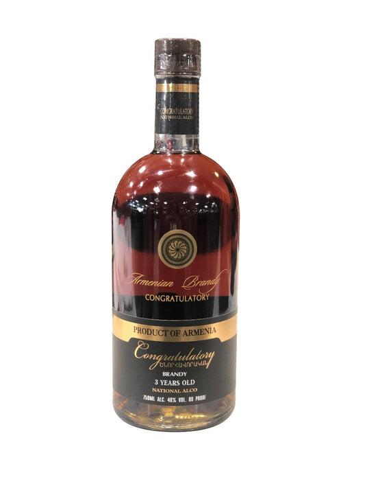 CONGRATULATORY BRANDY ARMENIA 3YR 750ML - Remedy Liquor