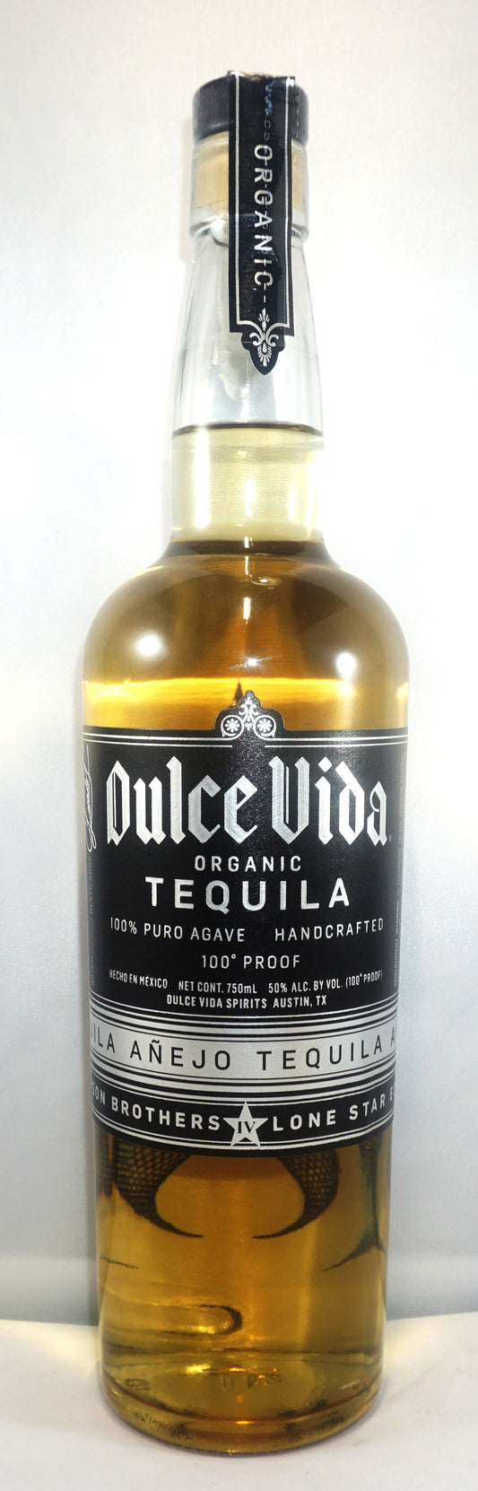 DULCE VIDA LONE STAR TEQUILA ORGANIC ANEJO 100PF 750ML