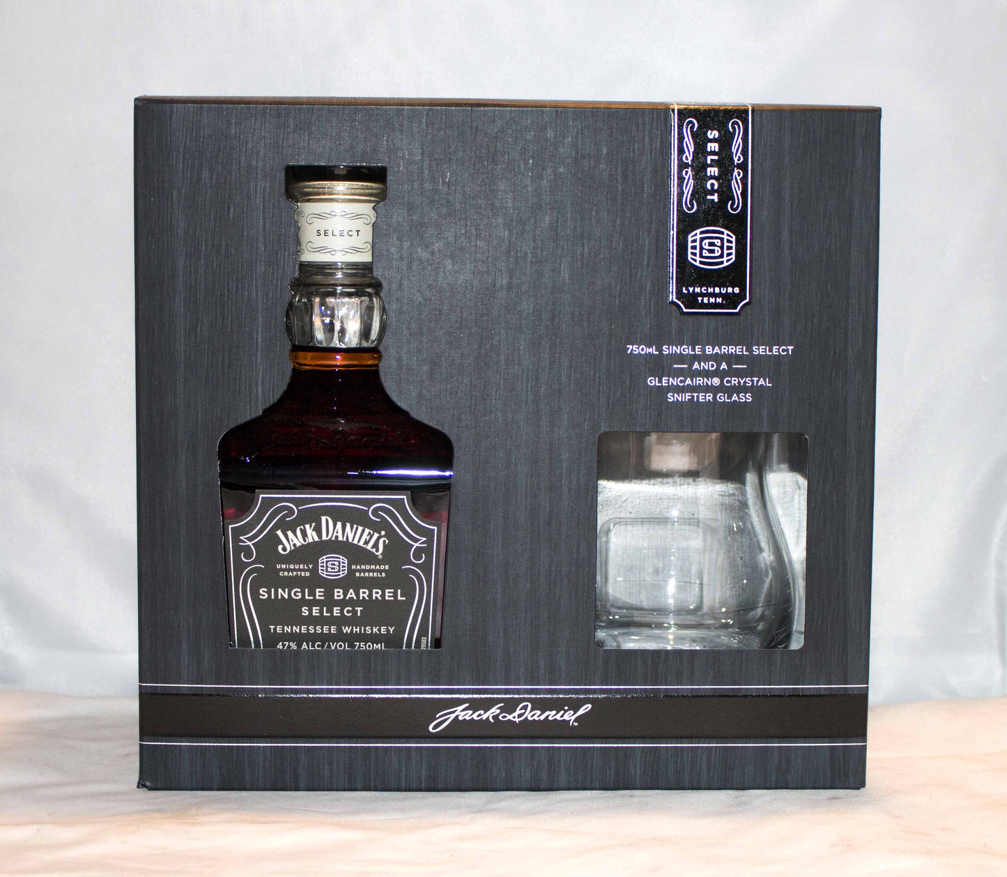 JACK DANIELS WHISKEY SINGLE BARREL SELECT GFT PK W/ SNIFTER TENNESSEE 750ML