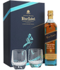 JOHNNIE WALKER SCOTCH BLENDED BLUE LABEL GFT PK W/ GLASSES 750ML