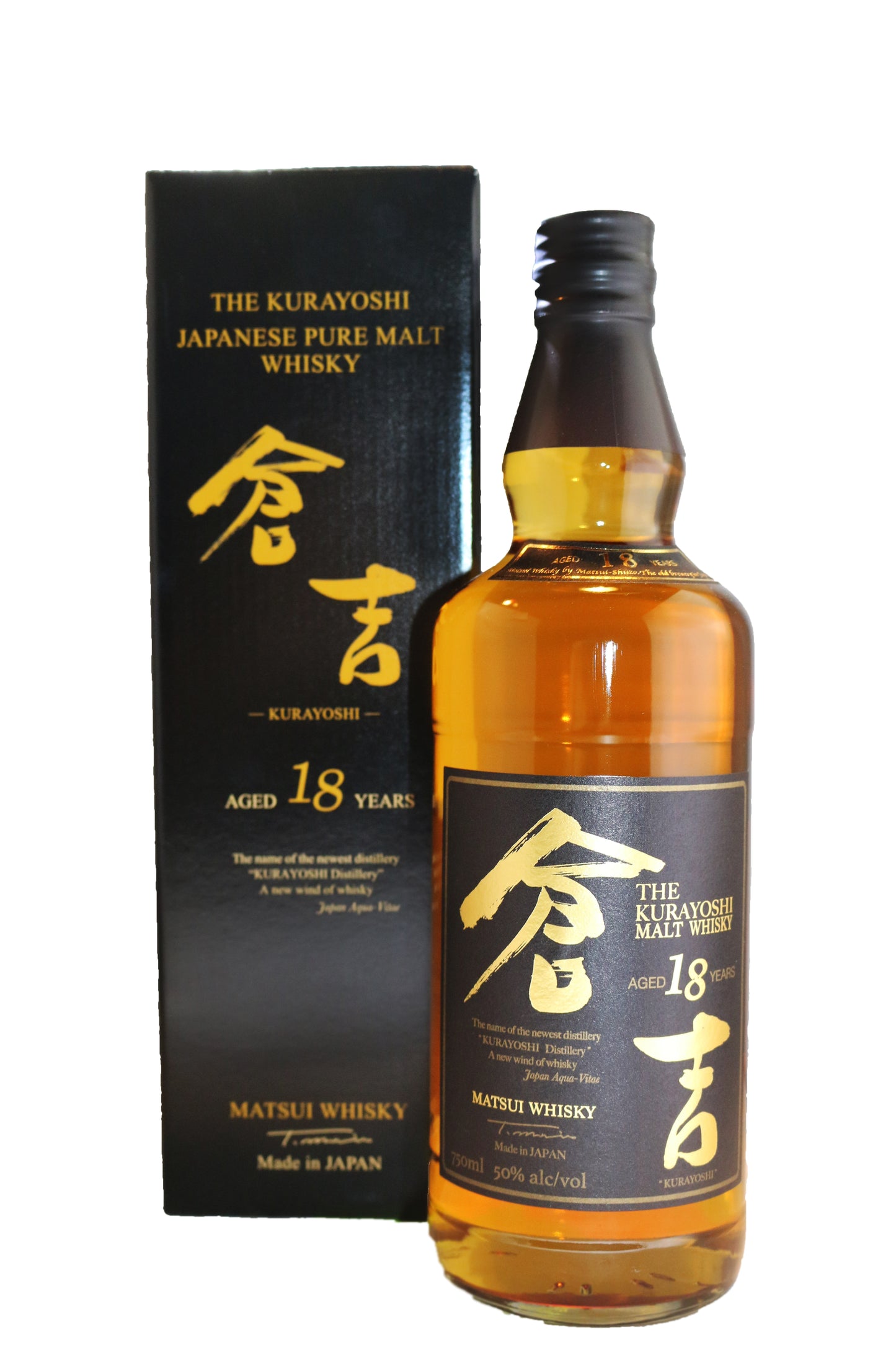 THE KURAYOSHI WHISKEY PURE MALT JAPAN 100PF 18YR 750ML