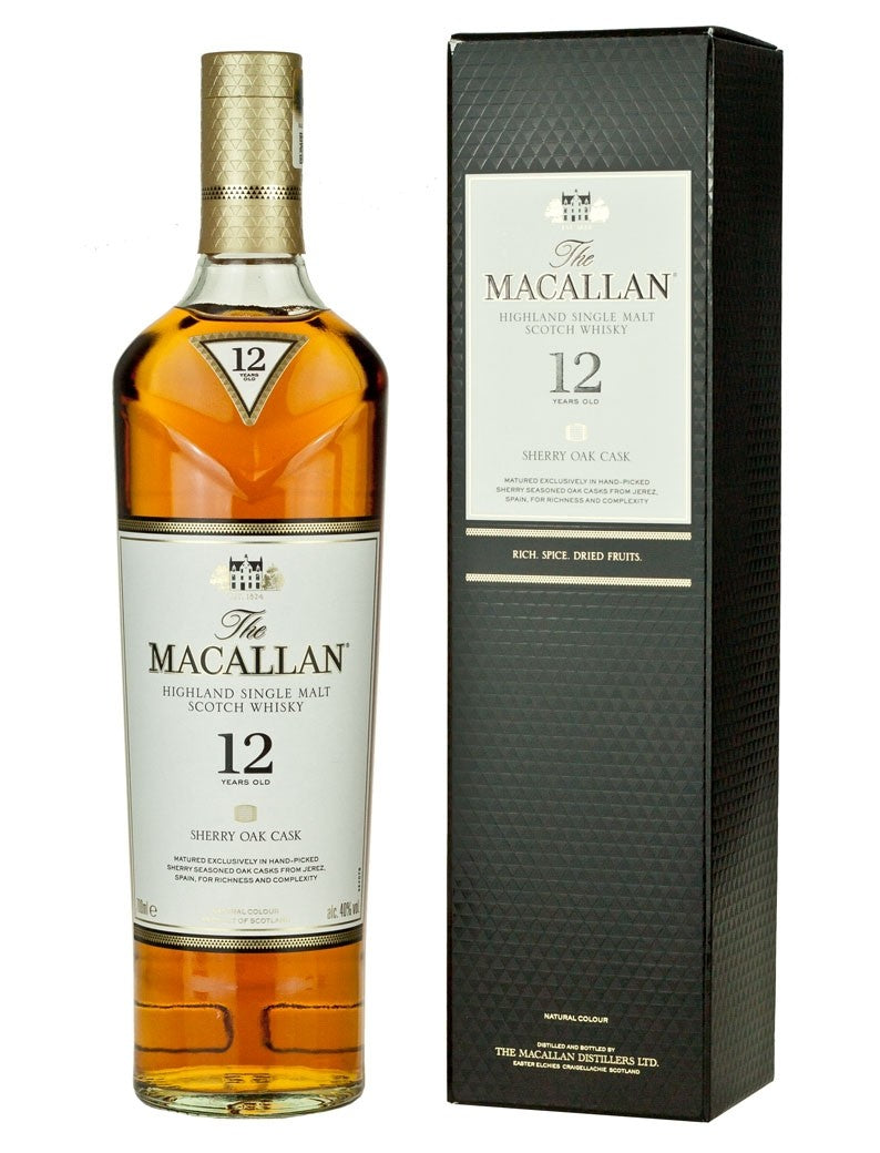 The Macallan Sherry Oak 12 Year Old Single Malt Whisky (750mL